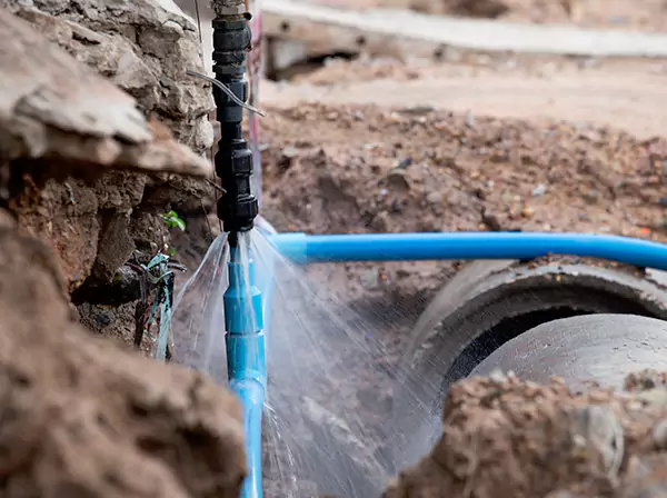 Burst Pipe Cleanup in Experiment, GA