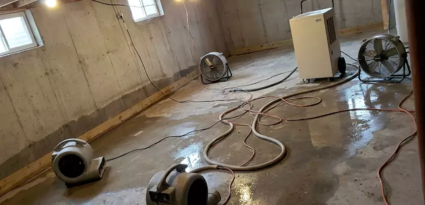 Large-Scale Water Damage Cleanup in Experiment